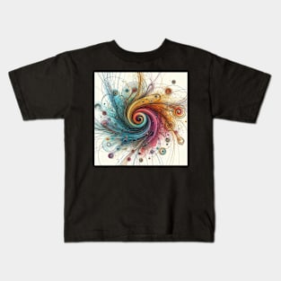 Psychedelic looking abstract illustration of swirls Kids T-Shirt